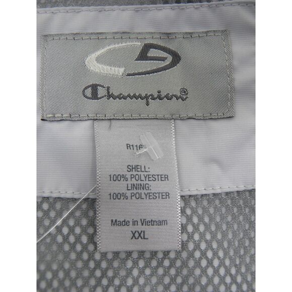 Champion C9 Men's XXL Rain Jacket Windbreaker Gray Full Zip Hooded Pockets - Picture 7 of 8